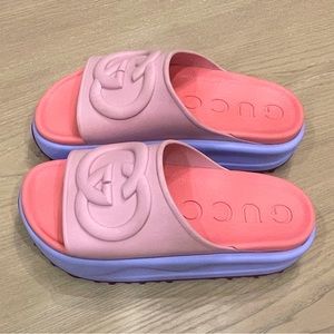 Gucci Interlocking G platform slides